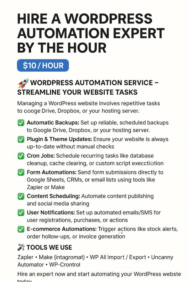 WordPress Expert Hourly Service