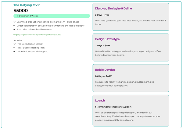 The Defying MVP - MVP & SaaS Development in Bubble.io – Turn Your Idea into a Live Product
